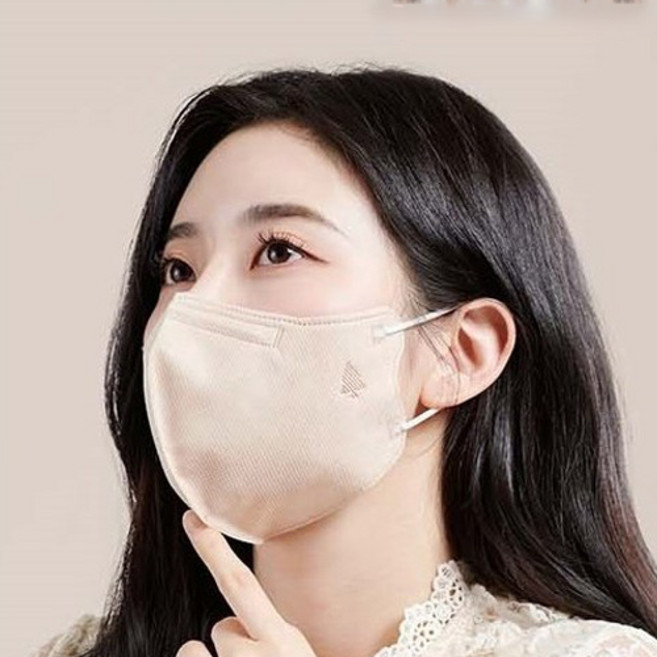 호프리미엄비말차단마스크(KF-AD)_, 5개입, 10개, 오트밀 베이지