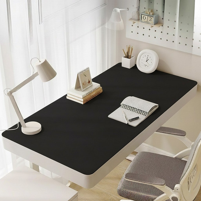 LareinaT 미끄럼 방지 책상 보호 매트 시력 보호 데스크매트 건강에코 키보드 패드 장패드, 블랙