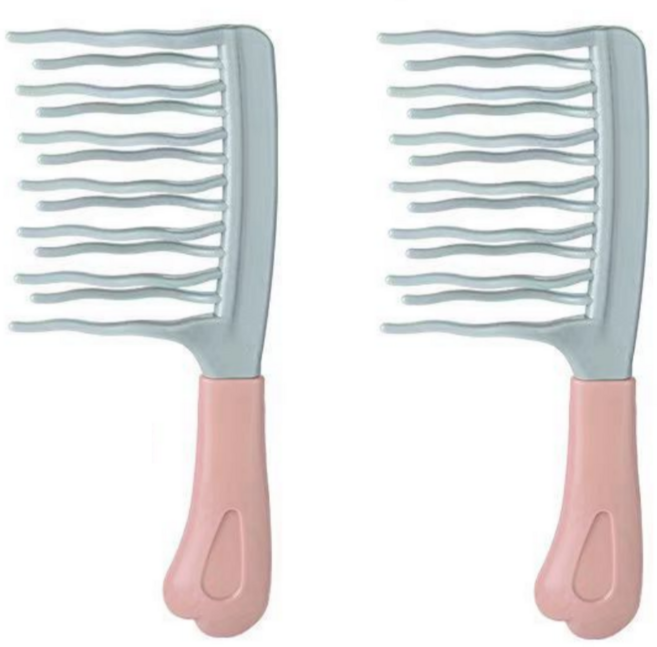 케이디리빙 2중 파마 웨이브 빗, 2개, 민트