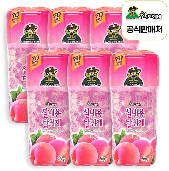 산도깨비 실내용탈취제, 260g, 6개