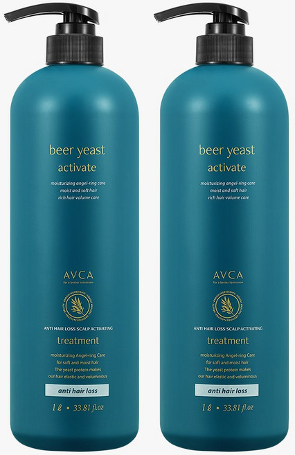 아브카 맥주효모 탈모완화 트리트먼트 대용량 시트러스 1L 2개