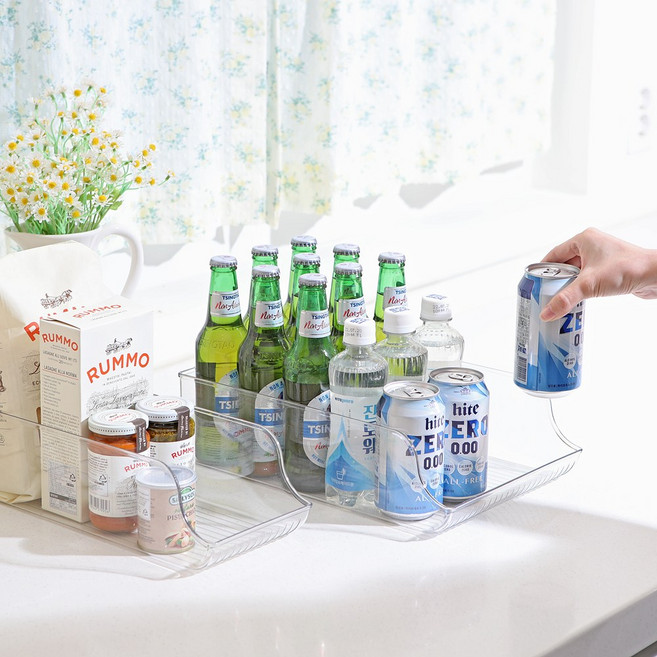 벨로비 투명 음료 맥주캔 정리 트레이 500ml, 단색, 1개