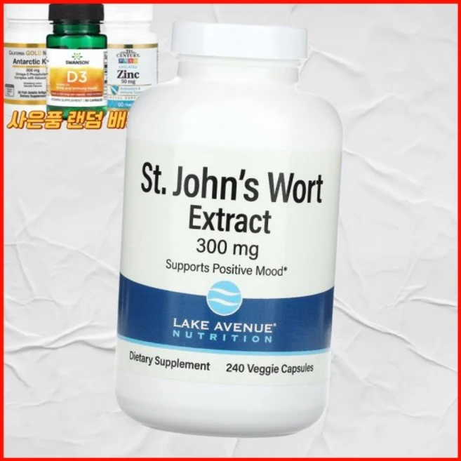 레이크 애비뉴 뉴트리션 세인트존스워트 추출물 300mg 식물성 2 미국내수, 240정, 1개 - 쿠팡