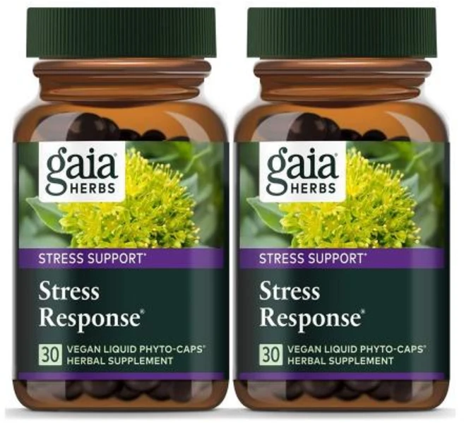 Stress Response 홍경천 30식물캡슐 x 2통 Gaia Herbs, 30정 - 쿠팡