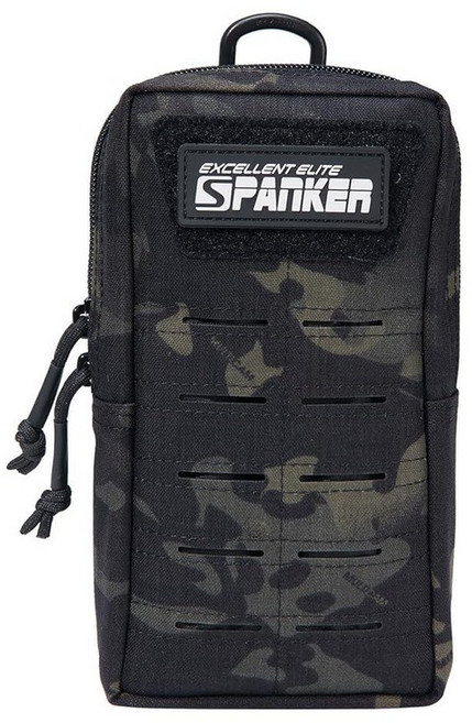 EXCELLENT ELITE SPANKER Tactical MOLLE 파우치 EDC 유틸리티 파우치 가제트 오거나이저 폰 홀더 허리 가방 도구 파우치 (멀티캠 블랙), 멀티캠 블랙