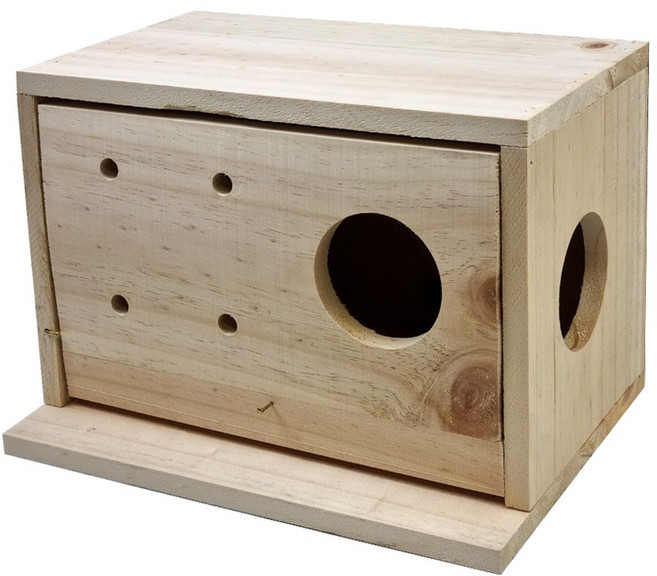 애니몰파크 왕관나무알통 코뉴어 퀘이커 중형앵무알통 은신처 알통 번식전용알통 새용품 앵무새용품, 1개