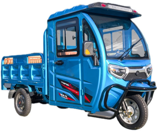 아트테크 전동스쿠터 시골 농촌 농업용 화물운반픽업 전동오토바이 지붕형 캐노피 3륜 전기 스쿠터 60V70A리튬 전동차 밀폐형 어르신 부모님 추천 효도선물, 블루, 1.5m*1.1m 60V50A리튬