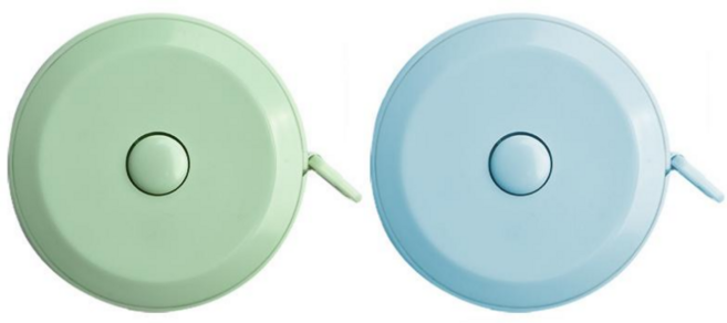 마카롱 미니 줄자 1.5M 다이어트줄자, 2개, 민트+블루