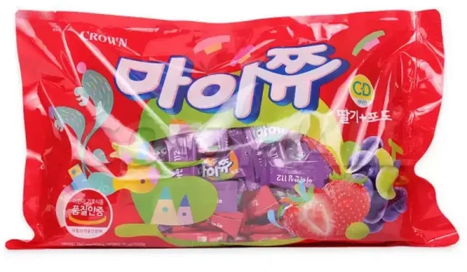 마이쮸 대용량 딸기 + 포도 952g 츄잉 캔디, 1개