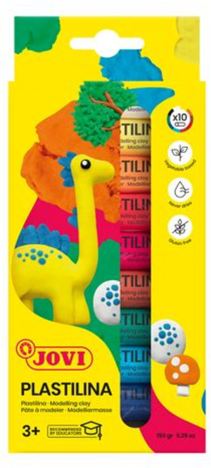 Jovi Plastilina 재사용 가능 및 비건조 모델링 Jovi Plastilina Reusable and Non-Drying Modeling Clay; .5 oz. Roll, 1개, 다색