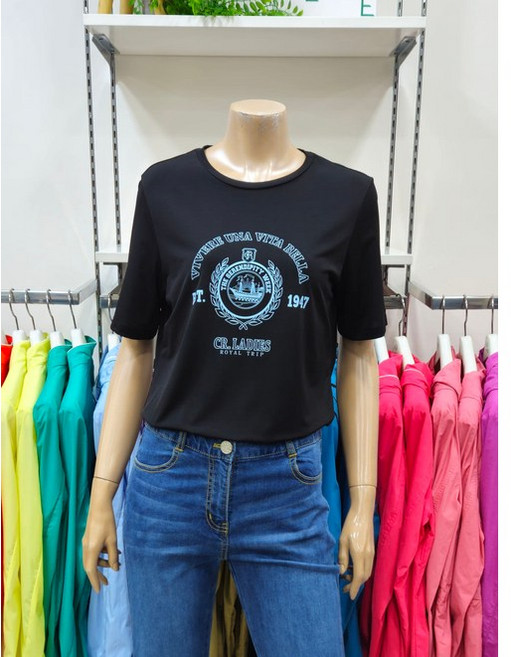 크로커다일레이디 원포인트 프린트 반팔 티셔츠(25년 여름)