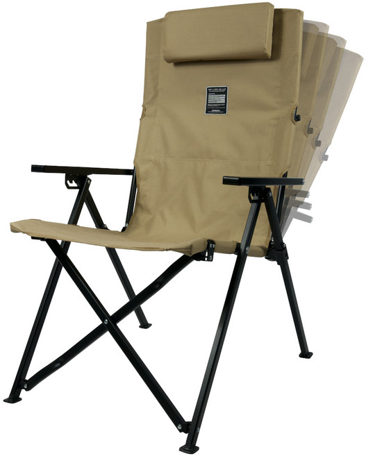 원스위크라이프 캠핑 각도조절 롱 릴렉스 체어 특대, 베이지, 1개