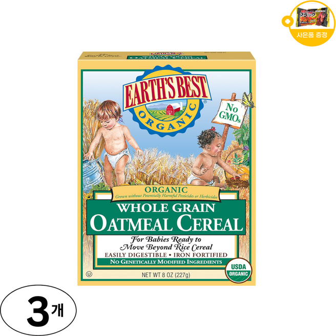 얼스 베스트 홀그레인 오트밀 시리얼 사은품 추가증정, 227g, 3개