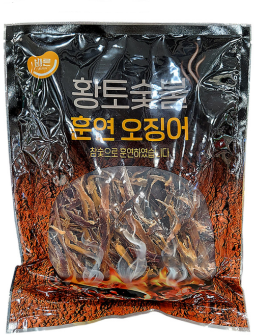 황토 숯불 훈연 오징어, 2개