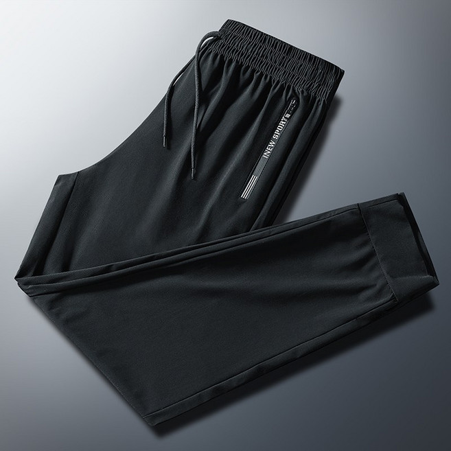 L-8XL 大尺碼冰絲涼感長褲 - 速乾運動休閒工作褲