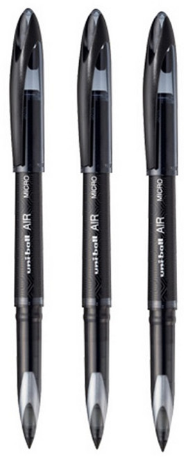 유니볼에어 미쯔비시 펜 UBA-188M, 블랙, 3개