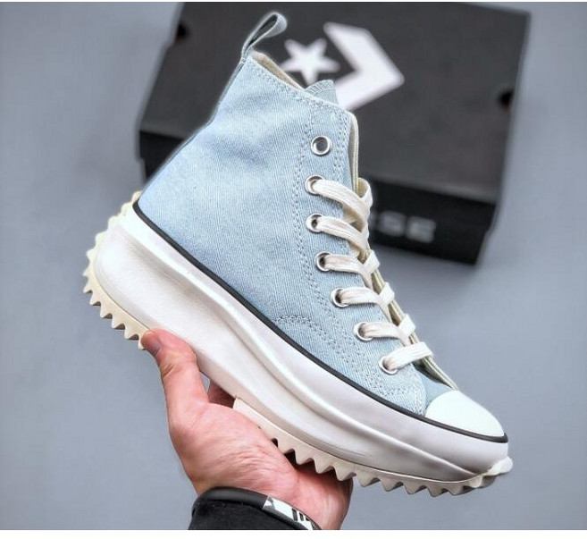 컨버스 런스타 하이크 화이트 블랙 남녀 공용 운동화+신발끈 증정