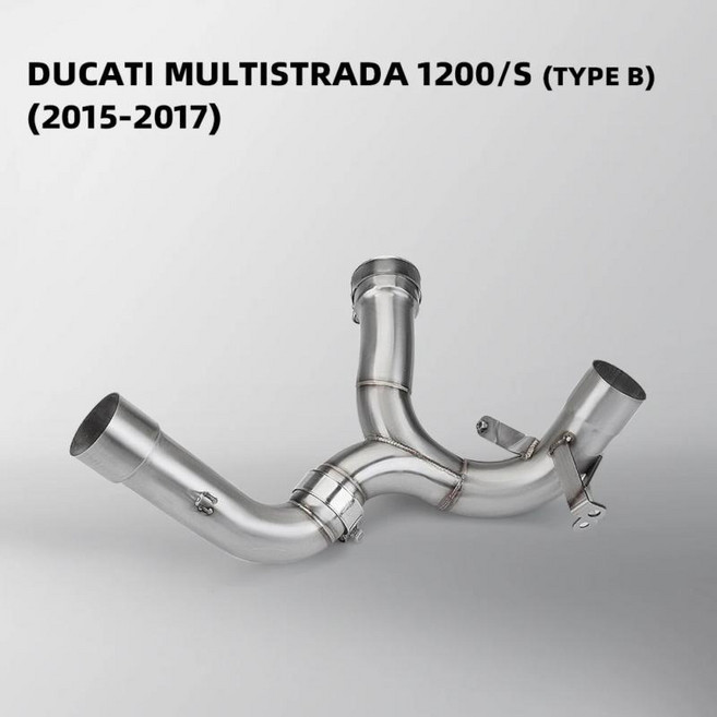 멀티스트라다 배기 디캣 파이프 오토바이 연결 촉매 제거, 1개, 1. Type B