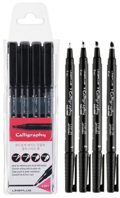 라인플러스 캘리그라피펜 4종 세트 손글씨, 1개