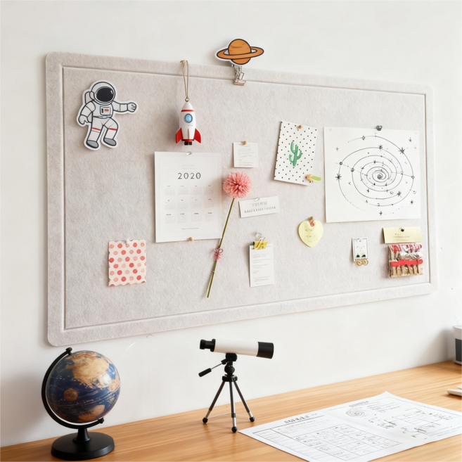 BangPang 다목적 부착식 게시판 접착식 펠트보드 알림판 메모보드, 카멜