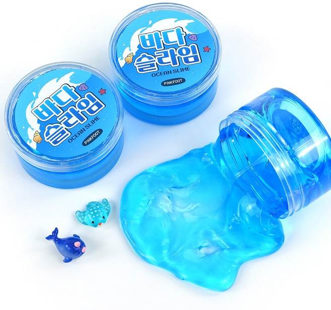 핑크풋 3000 바다 슬라임, 블루, 222g, 2개