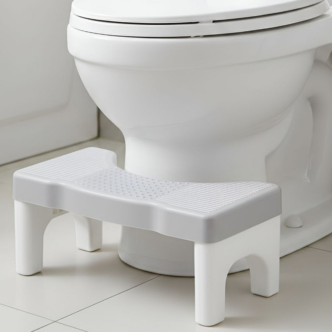 우남리빙 변기 발 받침대 쾌변 발판 변기 디딤대, 1개, 그레이