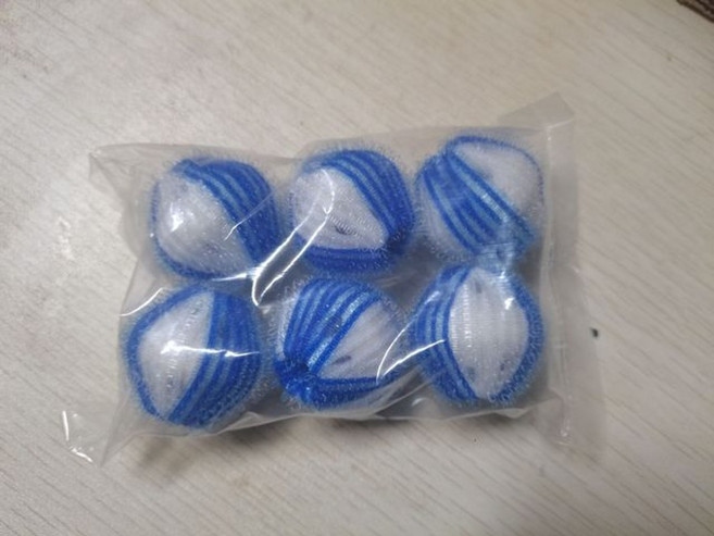 울 양모볼 드라이어 드라이 볼 건조기 세탁기 세탁 매직 세탁 볼 제거 머리 오염 제거 옷 3.5 cm 세탁기 세제 6 pcs 더러운 의류 울 건조기 공
