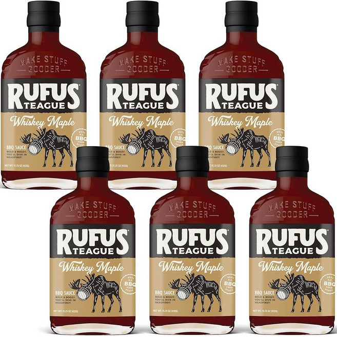 Rufus Teague 위스키 메이플 BBQ 소스 432g 6개, Rufus Teague 위스키 메이플 BBQ 소스 43
