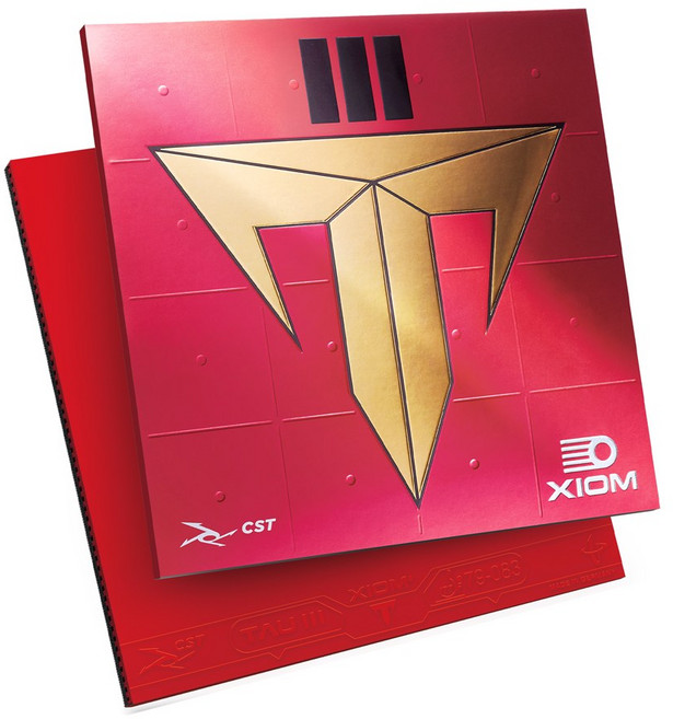 엑시옴(XIOM) 공식 본사 직영 탁구 러버 타우 3, max, 적색, 1개