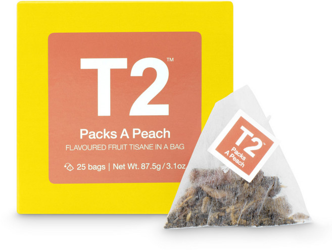 T2 팩스어피치 티백, 3.5g, 1개, 25개입