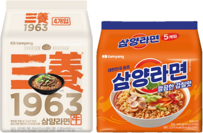삼양 프리미엄 1963 우지라면 131g 4입 + 삼양라면 120g 5입, 1개