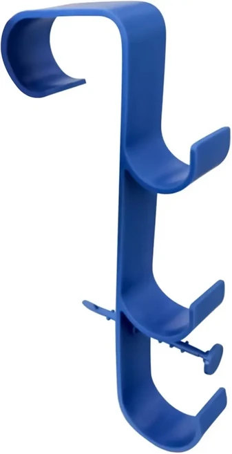 풀사이드 수영장 잎 스커머 네트 홀더 폴 행거 후크 텔레스코픽 갈퀴 액세서리, 04 1pc Big Blue Holder