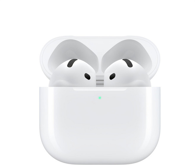 Apple 2024 에어팟 4 블루투스 이어폰 유선충전, MXP63KH/A, 화이트