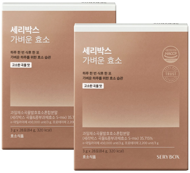 세리박스 가벼운 효소 곡물맛, 84g, 2개