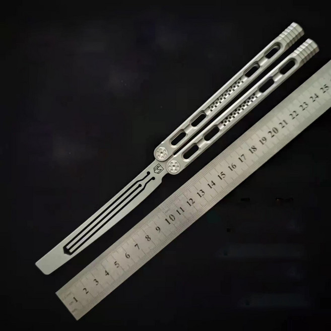 연습용 발리송 사전 판매 Balisong Baliplus Mxnium Raid 나비 나이프 티타늄 채널 핸들 M390 스테인레스, 한개옵션0, 1개