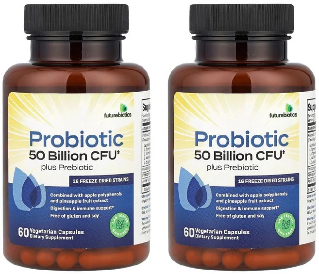 1+1 퓨처바이오틱스 프로바이오틱 플러스 프리바이오틱 베지캡슐60정 프로바이오틱스 PROBIOTIC PROBIOTICS - 쿠팡