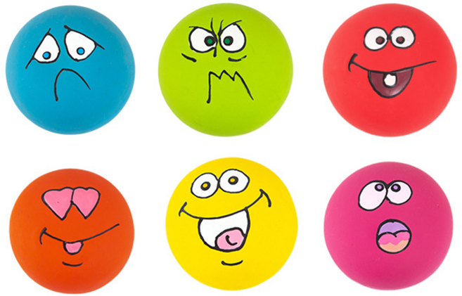 오브펫 강아지 라텍스 삑삑이 공 장난감 만득이 1셋트, 1개, 6종