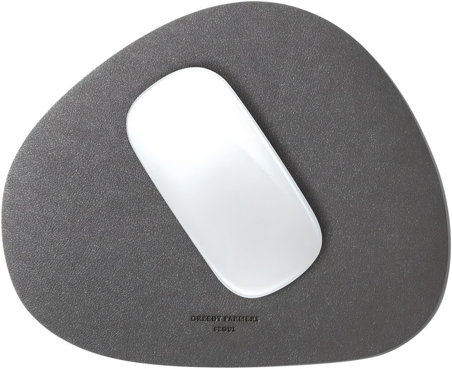 그리디파머스 가죽 마우스 패드, 매트그레이, 1개