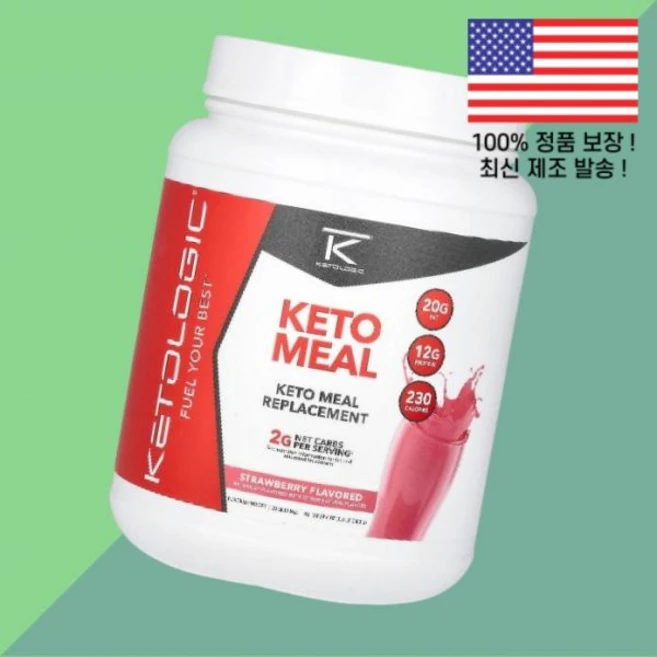 케토로직 케토밀 딸기 스트로베리 1.8파운드 800g KetoLogic Keto Meal Strawberry 1.8lb, 1개 - 쿠팡