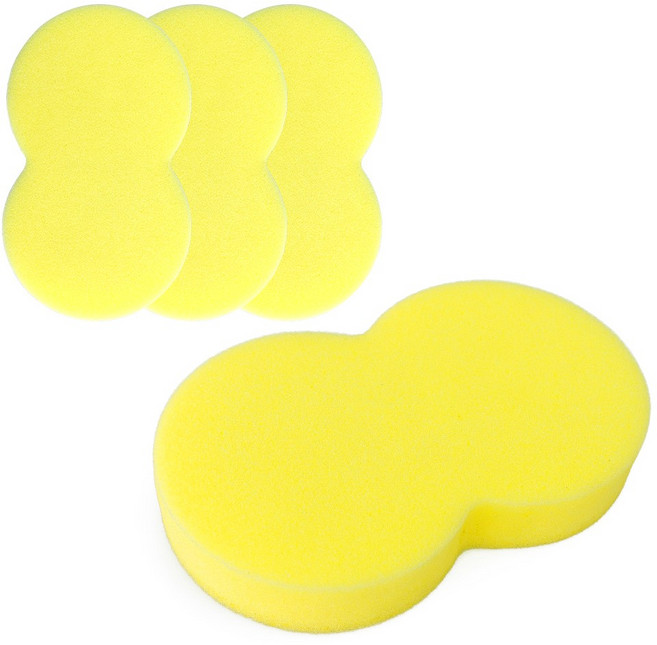 디아망나인 버블플러스 땅콩 세차스펀지 옐로우 20x12cm 3개, 1세트