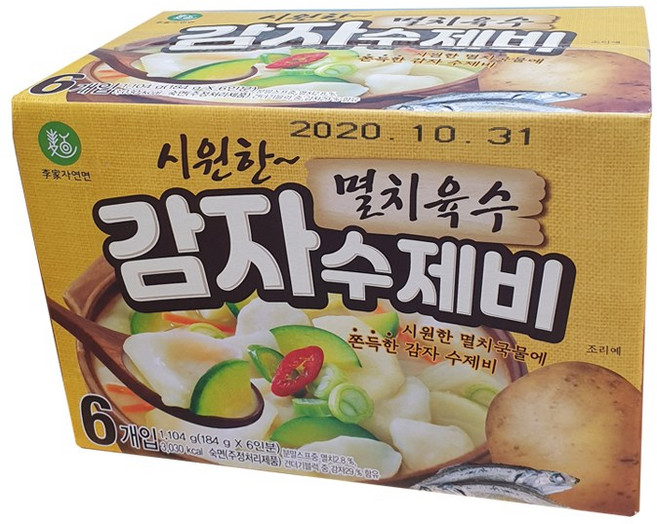 이가자연면 멸치육수 감자 수제비, 1.104kg, 1개