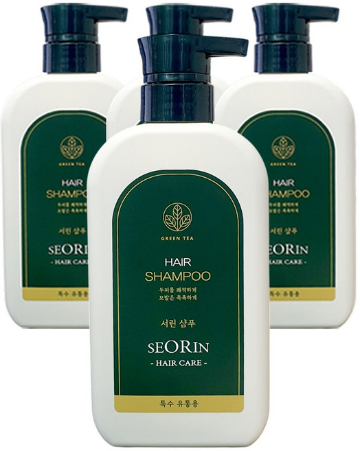 보습 한방 샴푸 녹차추출물 댕기머리 서린 샴푸 500ml, 4개