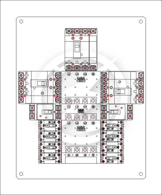 전기 3상 분전반 배전반 전기판넬 DIY제작, GSQP-01, SBE-104 4P (40A), GSWB (SUS 1.2T), 1개