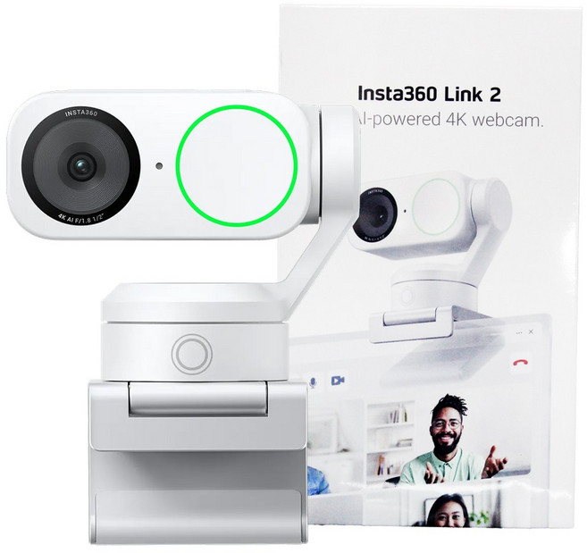 인스타360 Link 2 / Link 2C AI 4K 웹캠, 화이트, Insta360 Link 2