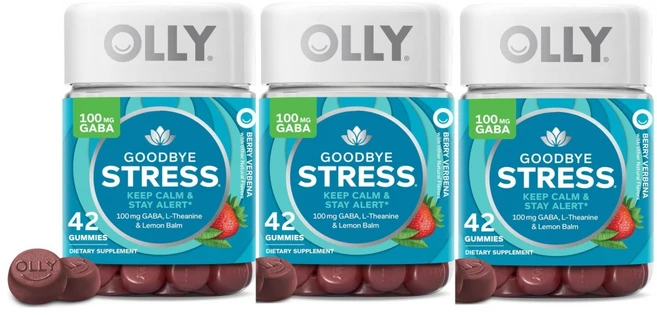 OLLY Goodbye Stress 구미 젤리 수면 베리 42개 x 3팩, 42정 - 쿠팡