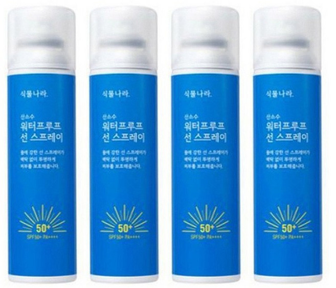 식물나라 산소수 워터프루프 선스프레이 SPF50+ PA+++, 100ml, 4개