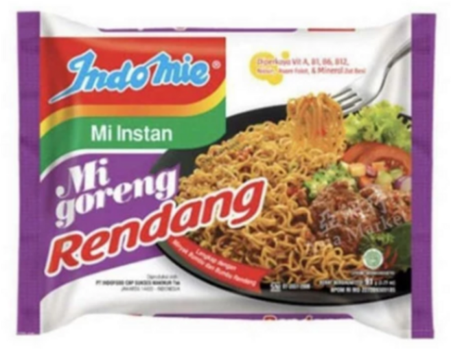 INDOMIE Goreng Rendang 91g x 40 Pcs 인도미고랭 른당 라면 91g x 40봉, 40개