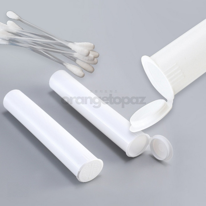 오렌지토파즈 휴대용 면봉 원터치 보관함 다용도 케이스 이쑤시개케이스 휴대용면봉보관함