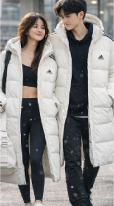 아디다스 [정품] 3S 롱 다운 코트 (JG5957)