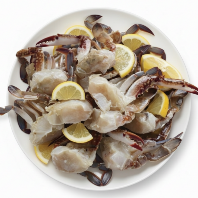 살이꽉찬 냉동 절단꽃게 450g 3팩 급냉 손질꽃게 절단게, 절단꽃게3L 450gX3팩, 3개